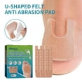 thumbnail image 1 of Vadktai 48 Pieces U Shaped Felt Callus Pads Metatarsal Pads Forefoot Foot Pads Pain Relief Foot Cushion Keep Protecting Calluses from Rubbing on Shoes Adhesive Pads for Men and Women, 1 of 9