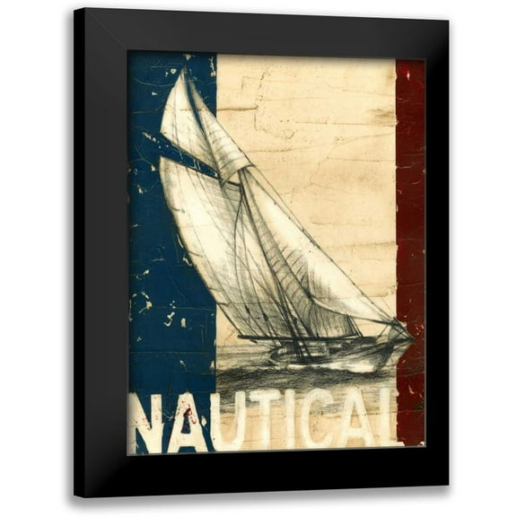 Harper, Ethan 12x14 Black Modern Framed Museum Art Print Titled - Vintage Tradewinds II