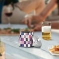 thumbnail image 5 of Yayeee Ashtray with Lid for Cigarette Smokeless Stainless Steel Home Ash Holder, Pink and Purple Plaid Pattern, 5 of 7