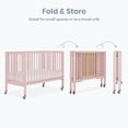 thumbnail image 5 of Dream On Me Quinn Full-Size Folding Crib, Patent Folding System in Blush Pink, 5 of 9