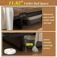thumbnail image 5 of Upholstered Twin Daybed Frame,Reversible Corduroy Side Panels,550 Lbs Heavy Duty,No Box Spring Needed,11.8" Underbed Storage,Metal & Wood,Cream, 5 of 13