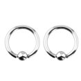 thumbnail image 3 of Pair of Captive Ring Made of Surgical Steel Multiple Gauges ans Sizes Available, 3 of 12