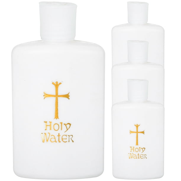 KAKOWELY 4 botellas de agua bendita decorativas para festivales, bodas y bautizos.