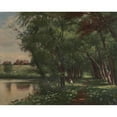 thumbnail image 2 of Robert Jenkins Onderdonk 14x12 Black Ornate Wood Framed Double Matted Museum Art Print Titled: Tranquil Silence, 2 of 5