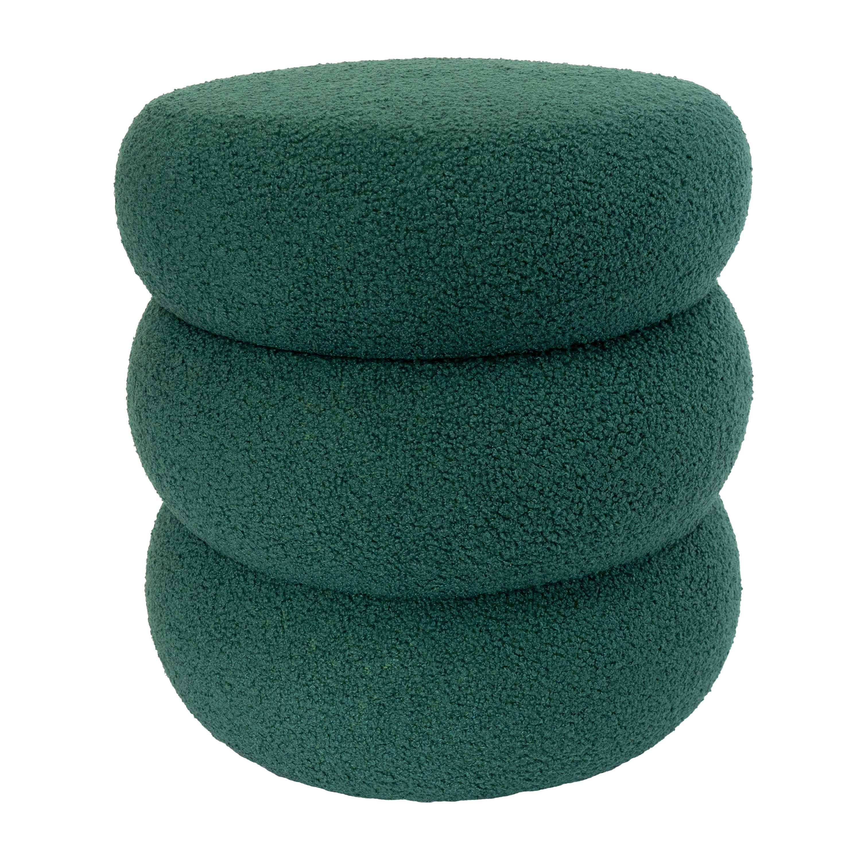 Mainstays Boucle Cloud Storage Ottoman, Green