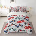 thumbnail image 2 of jejeloiu Colorful Racing Car 7-Piece Twin Bedding Sets,Extreme Sport Theme Bedding Comforter Set,Red Blue Gray Sheet Sets For Boys Kids,Luxury Bedroom Decor Reversible, 2 of 8