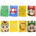 thumbnail image 1 of Bolsas de papel de dibujos animados de Mario Bros, decoración de cumpleaños, paquete de Dulces, galletas, regalos para niñas, suministros para fiestas, 1 of 1