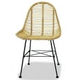 thumbnail image 6 of vidaXL 2/4/6x Dining Chair Natural Rattan Wicker Colonial Kitchen Beige/Black, 6 of 30