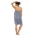thumbnail image 3 of Turquaz Batas tipo gofre ligeras hasta la rodilla para mujer, toalla envolvente para el cuerpo tipo gofre para baño de spa con cierre táctil ajustable, 3 of 4