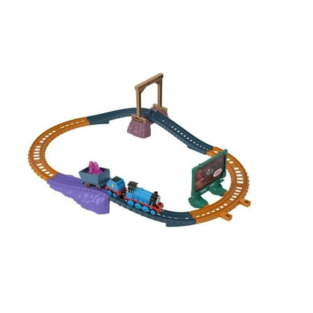 Thomas & Friends PushAlong Track Set  Gordon in the Old Mines with Metal Gordon Engine, PushAlong Playset for Kids 3Years & Up