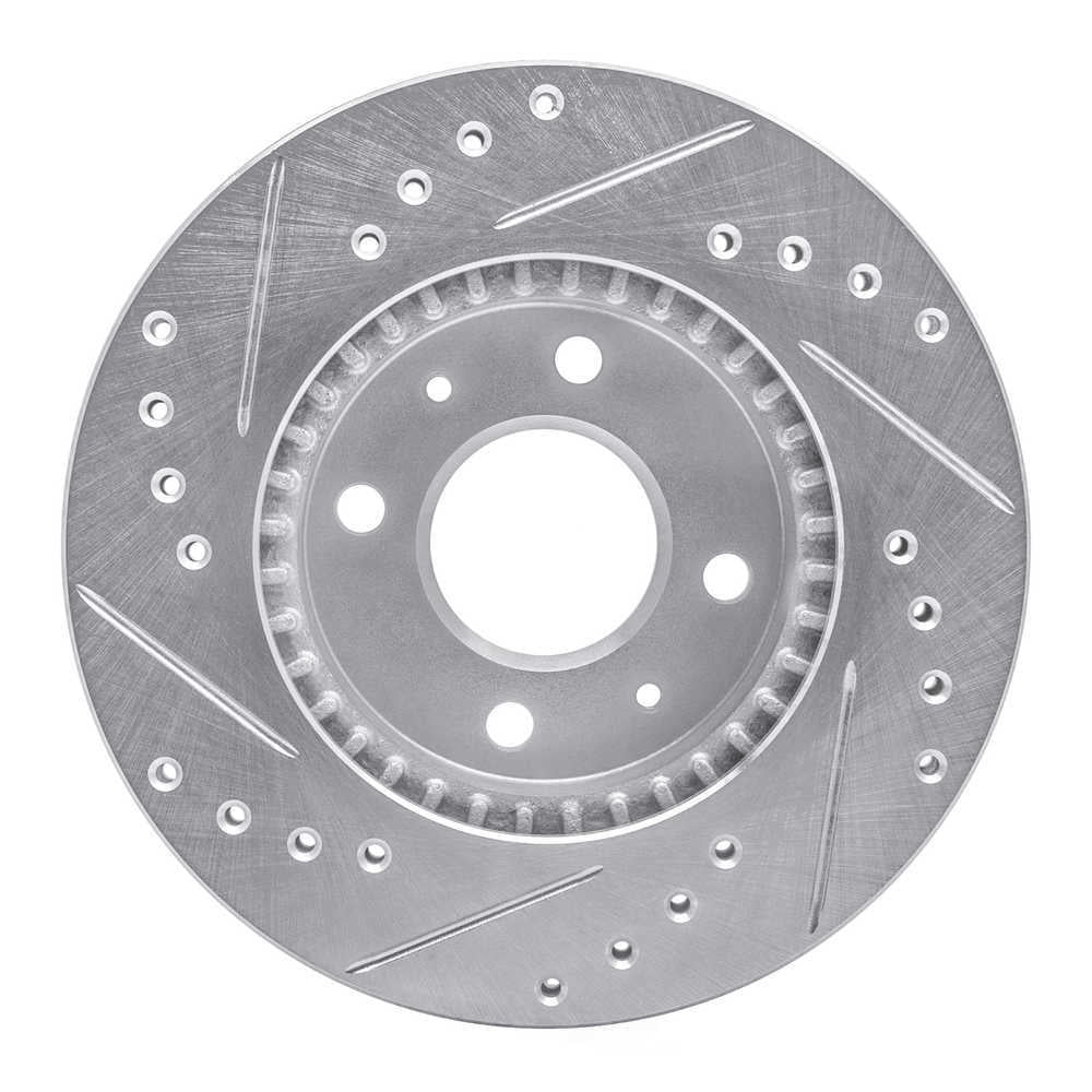 Dynamic Friction Company 631-67045R DFC Brake Rotor - Drilled And Slotted - Silver