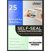 Uinkit 25 Pack 4x6 Inch Self Sealing Laminating Pouches, Waterproof Lamination Pouches, Permanent Adhesive 10mil Thickness No Need Machine (4.5x6.5Inchesx25Pack)