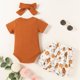 thumbnail image 3 of SDJMa Body de manga corta para bebé niño, ropa de verano para niña pequeña, de algodón, con estampado de flores, conjunto de tres piezas con lazo, 3 of 8