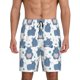thumbnail image 1 of Balery Cute Hippos Pantalones cortos de pijama de punto de algodón para hombre con cinturilla y bolsillos-Large, 1 of 6