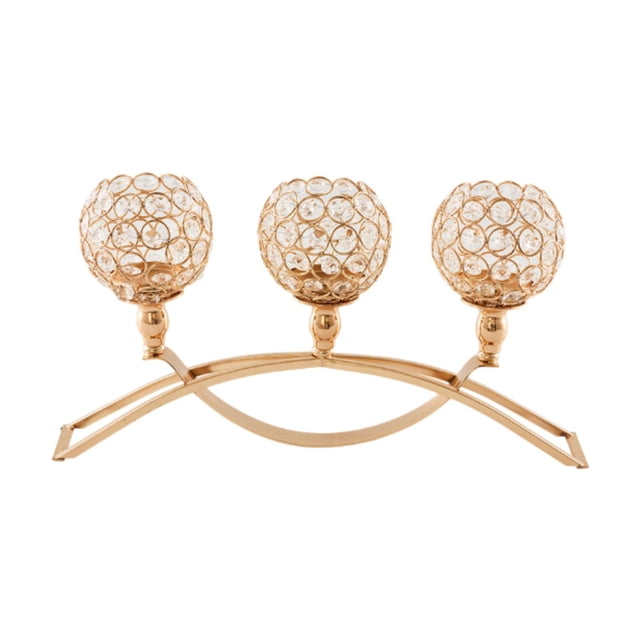 Candelabro de metal BLESIY 3 mechas Oro