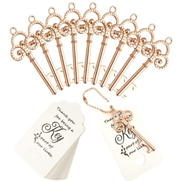Abrebotellas con llave de 20 piezas necesario para bodas grandes, favores de la boda abridor de botellas con llave de esqueleto vintage, abridor de botellas Xemadio HMHZ1107-4