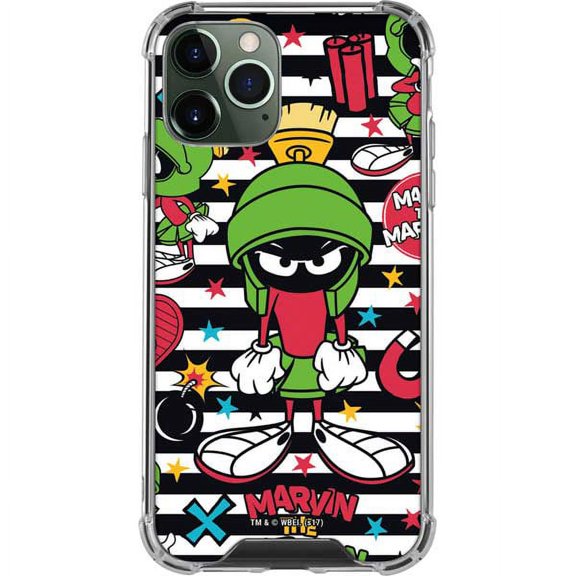 Skinit Cartoons Marvin the Martian Striped Patches iPhone 12 Pro Clear Case