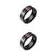 thumbnail image 3 of Anillos de Acero inoxidable Qarigey Joyería Minimalista 7 siete 2Conjunto, 3 of 6