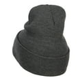 thumbnail image 2 of Stag Emblem Embroidered Long Beanie - Dk Grey OSFM, 2 of 5