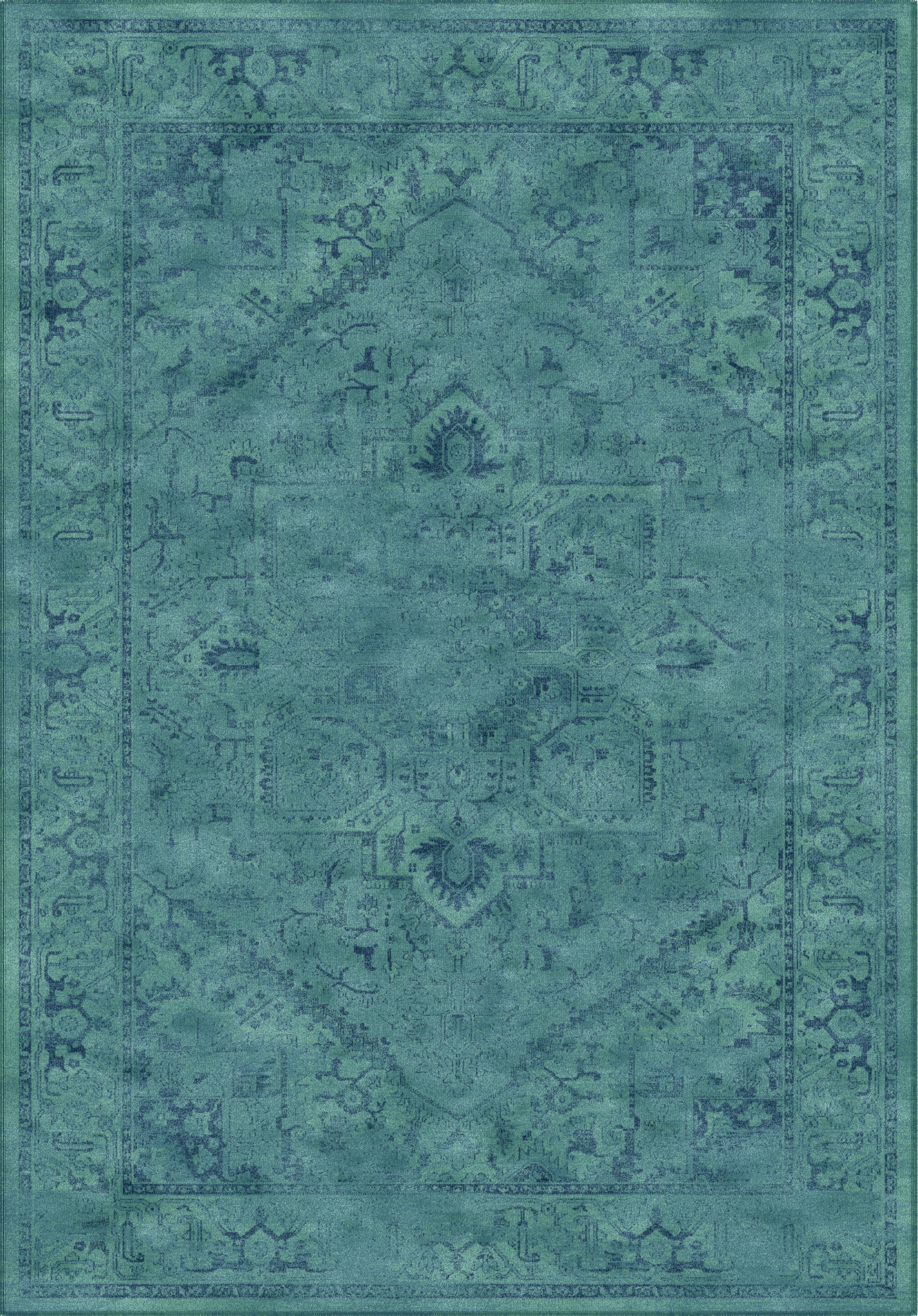 SAFAVIEH Vintage Adrian Traditional Area Rug, Turquoise, 6'7" x 9'2"