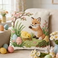 thumbnail image 5 of Wooowa 18 Inch Easter Short Lint Pillow Cover, Cute Embroidered Throw Pillowcase, Soft Plush Decor Cover, Sofa Bedroom Living Room Decor, Easter Home Indoor Festive Decoration, 5 of 6