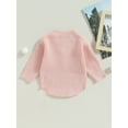 thumbnail image 4 of Bagilaanoe Newborn Baby Girl Knit Romper Sweater Long Sleeve Bodysuits Letter Embroidery Pullover 3M 6M 9M 12M 24M Infant Warm Jumpers Tops Loose Knitwear, 4 of 9
