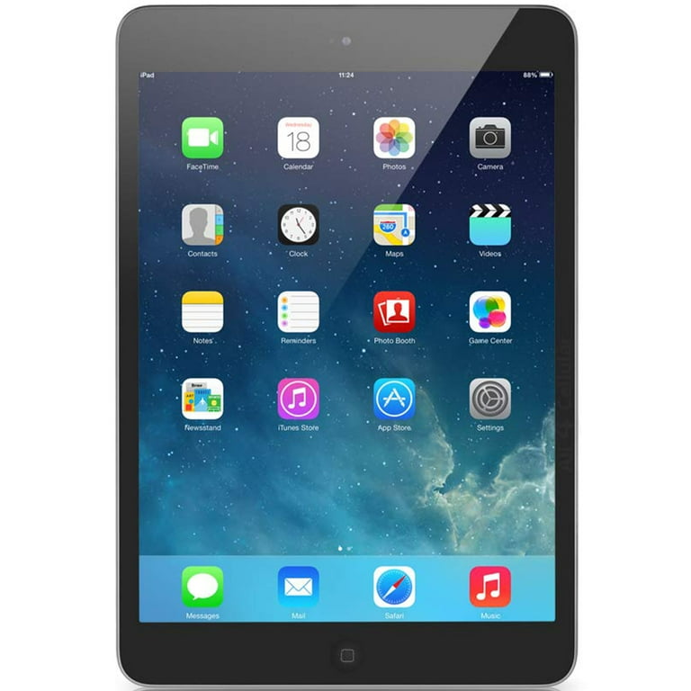 Restored | Apple 7.9-inch iPad Mini Retina | Wi-Fi Only | 128GB | Space  Gray | Bundle: Case, Rapid Charger, Pre-Installed Tempered Glass,
