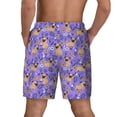 thumbnail image 2 of Lsque Mens Swim Trunks Pugs and Flowers Pattern - Bathing Suit Compression Liner - Beach Swim Shorts Swimwear - (S-3XL) - Stretch Quick Dry -Small, 2 of 9