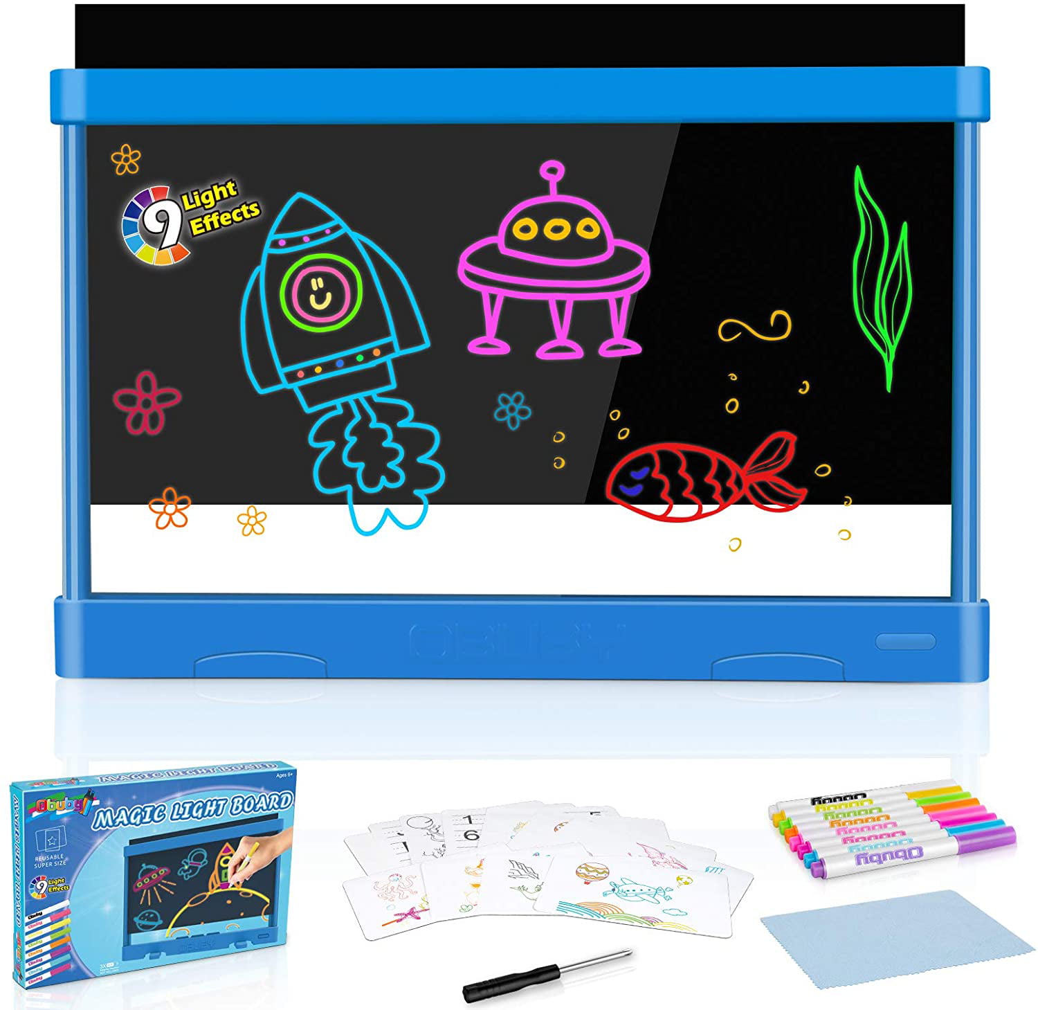 Sensory LED light up Drawing/Writing Board for special need Kids Christmas Gift 
