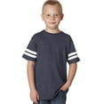 thumbnail image 2 of LAT Fine Jersey Football Tee (6137) Vintage Navy/Bold White, S, 2 of 2