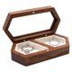 thumbnail image 1 of Caja de Madera para Anillos con 2 Ranuras, Organizador Diario para Guardar Anillos, Pendientes y Joyas, Caja de Compromiso para Anillos de Boda B, 1 of 5