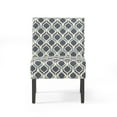 thumbnail image 4 of Shirley Contemporary Fabric Slipper Accent Chair, Set of 2, Blue and Matte Black, 4 of 8