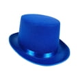 thumbnail image 4 of Milageto Top Hat Flat Top Funky Magician Hat for Stage Performance Nightclub Festival Blue, 4 of 8