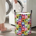 thumbnail image 5 of Sikiie Colorful Bulldog Print Round Dirty Clothes Basket, Waterproof Standing Foldable Storage Basket, for Laundry Room, Bedroom, Bathroom Storage-Medium, 5 of 6
