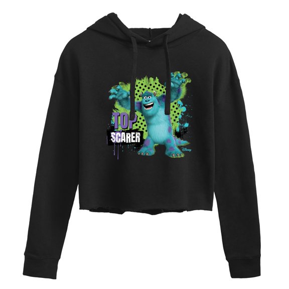 Monsters Inc. - Top Scarer  - Juniors Cropped Pullover Hoodie
