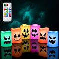 thumbnail image 1 of Control remoto JOYIN de 6 velas LED para Halloween que cambian de color, 1 of 8