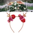 thumbnail image 4 of Diadema de flores ANGGREK Elástica Individualizada Para Boda Navidad Fiesta Mujer niña, 4 of 5