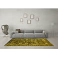 thumbnail image 3 of Ahgly Company Machine Washable Indoor Rectangle Oriental Yellow Industrial Area Rugs, 2' x 4', 3 of 4