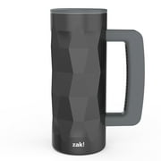 Zak Designs 16 Ounce Stainless Steel Vacuum Insulated Fractal Mug, Black