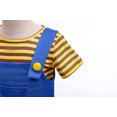 thumbnail image 6 of Funny Cartoon Blue Overalls and Short Sleeve T Shirt Cosplay Costume Set Striped Jumpsuit for Halloween Dress Up, 6 of 10