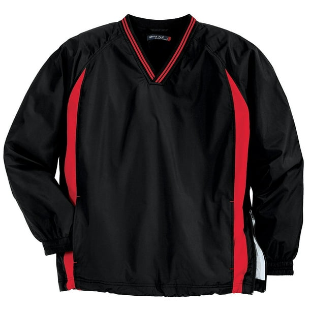 Sport-Tek - Tipped V-Neck Raglan Wind Shirt - Walmart.com - Walmart.com
