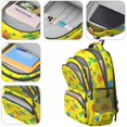 thumbnail image 4 of Dinosaur and Geometric Yellow Pattern Cute School Backpack Bag with Padded Back and Adjustable Shoulder Straps 16.9 X 12.6 X 5.9 Inches, 4 of 5