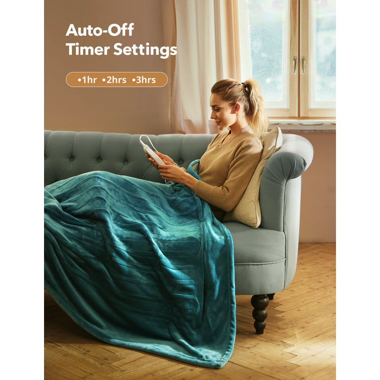 Beautyrest Electric Blanket Throw, Adjustable Multi-Level Heat