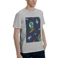 thumbnail image 2 of Bingfone Dinosaur Astronaut Space Surfing Men'S Loose Fit Short-Sleeve Pocket T-Shirt, 2 of 7