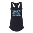 thumbnail image 2 of Wild Bobby, Sometimes It's A Fish Other Times It's A Buzz, Fishing, Women Racerback Tank Top, Black, Small, 2 of 4
