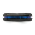thumbnail image 4 of Edward Mirell Black Ti Blue-Anodized Center 7mm Band, 4 of 7