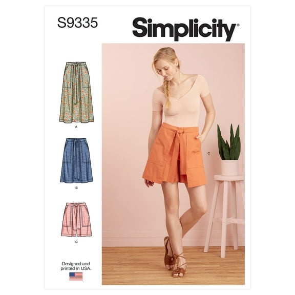 Simplicity Misses Skirts in Two Lengths and Skort-6-8-10-12-14
