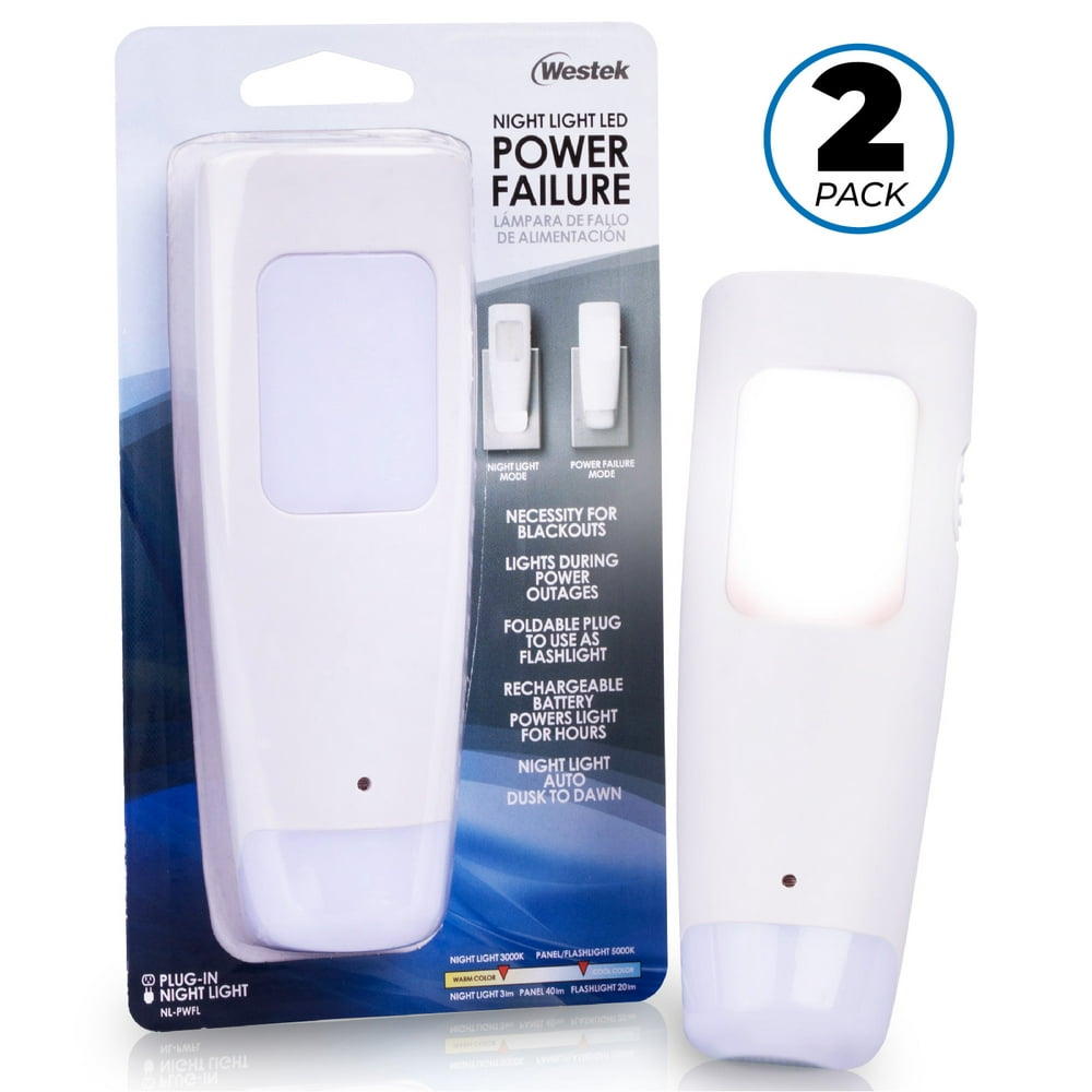 Westek Emergency Light, 2 Pack MultiFunction LED Rechargeable