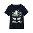 thumbnail image 1 of 1 pc, 100% cotton T-shirt, Fun fishing and hunting gift Christmas Humor Hunter Cool T-shirt, 1 of 6
