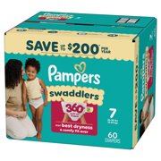 Pampers Swaddlers 360 Baby Diapers Size 7, 60 Count (Select for More Options)